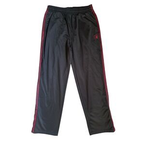 And1 Men's Large Red Black Basketball Pants Athletic Track‎ Bottoms Snaps